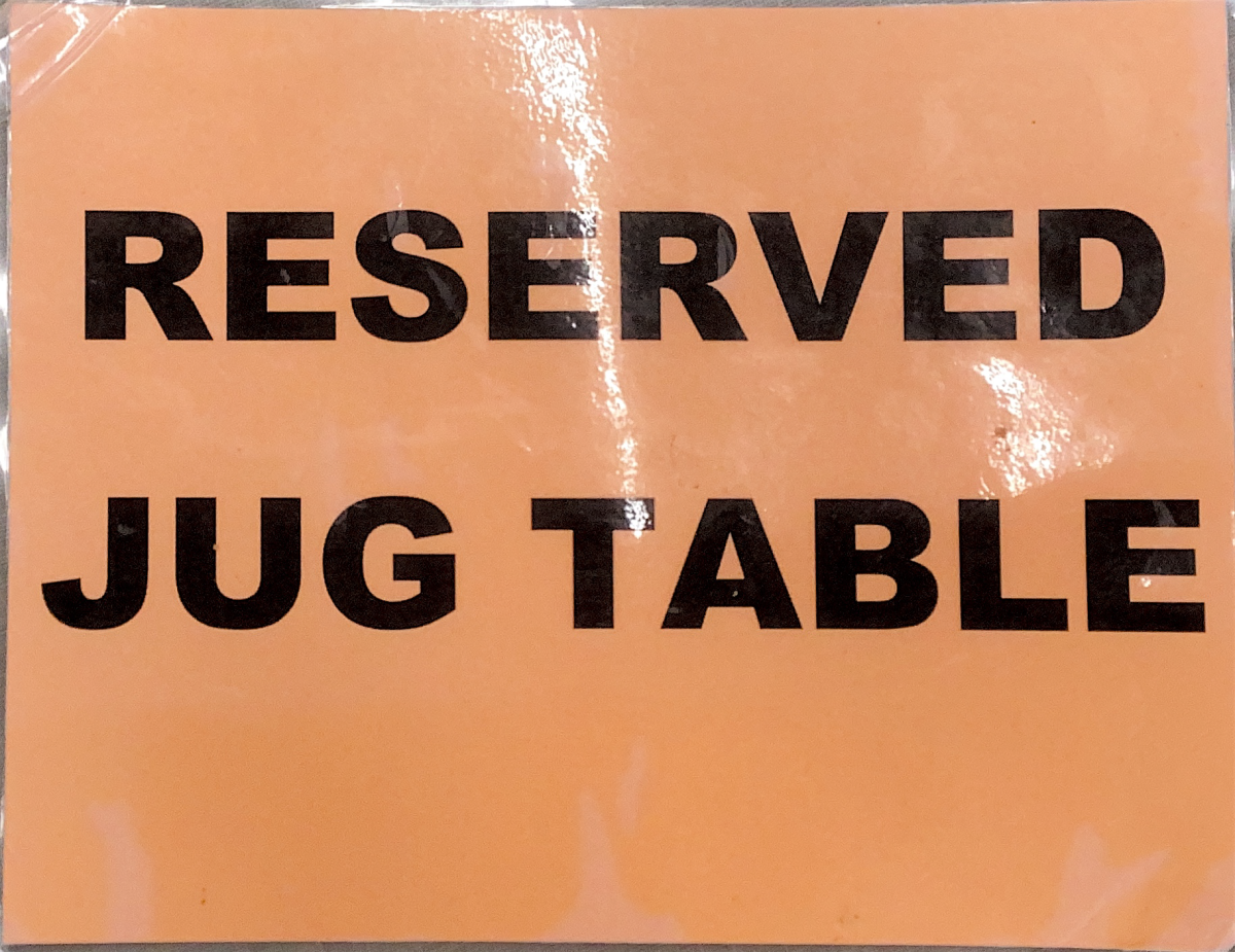 NEWS: Serving lunch JUGS include silence, no tech